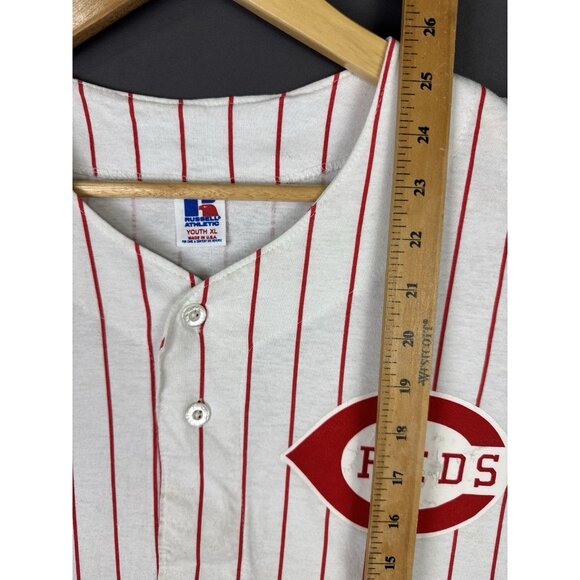 Vintage 90s Russell Athletic Cincinnati Reds Baseball Jersey Youth XL Rare MLB - Picture 16 of 16